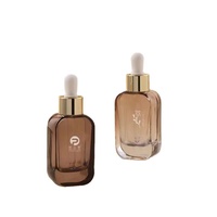 Spot Kreatif 30ml Oval penitis dikemas botol kaca Makeup tahan botol minyak esensial dapat disemprotkan pencetakan layar sutra