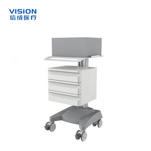 उच्च गुणवत्ता वाले औद्योगिक एल्यूमीनियम मिश्र धातु स्तंभ मोबाइल अस्पताल मेडिकल ट्रॉली और 3 दराज के साथ मूक पहियों भंडारण कैबिनेट और 3 दराज - Product Image 1