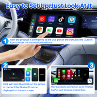 Kit Carlink Smart Ai Car Tv Box Chip 6115 8G 128Gb hasta 512Gb Multimedia Ai Carplay Adaptador Inalámbrico Car Play Dongle para Apple