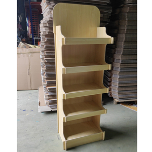 Tùy chỉnh màn hình bằng gỗ đứng ván ép di động dễ dàng cài đặt kệ trưng bày - Product Image 2