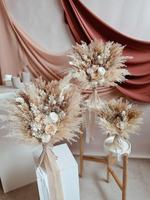 Buket Bunga Pernikahan Sentuhan Asli untuk Pengantin, Bunga Pernikahan Musim Semi, Pastel, Ramos De Flores Eternas