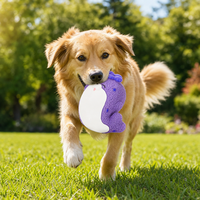 Jouet à mâcher couineur pour chien en latex naturel, forme léopard myrtille moderne, pour le nettoyage des dents, jouet de dentition souple pour petits/moyens chiens