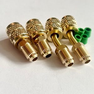 Conector de latón para aire acondicionado R22 R410, codo de 45 grados y cabezal recto con juego de juntas tóricas para uso doméstico - Product Image 4