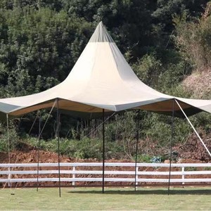 Tenda Indiana a Piramide Grande per <span class=keywords><strong>Campeggio</strong></span> Estivo, Impermeabile 3000mm, in Tessuto Oxford Rinforzato, con Telo Parasole - Product Image 2
