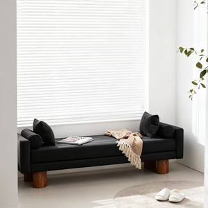 Taburete de Sofá Minimalista Nórdico, Patas de Madera Maciza, Otomana para el Hogar, Banco para Sala de Estar o Dormitorio - Product Image 4