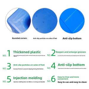 Bacín de desinfección de plástico ecológico para patas de ganado, instrumento veterinario para ganadería, 48x43x6.5cm, para desinfección de suelas de zapatos - Product Image 3