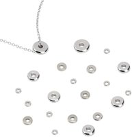 Entretoises rondes plates en acier inoxydable, perles métalliques en forme de disque pour la fabrication de colliers, bracelets et bijoux, accessoires de perles