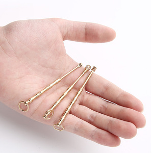 Cuillère auriculaire en laiton, cure-oreille en cuivre pur, outil de nettoyage pour l'élimination du cérumen - Product Image 2