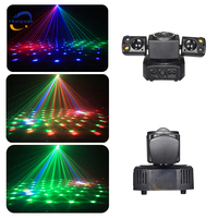 Projecteur LED 4-en-1 RGBW 60W avec faisceau lumineux, laser rouge et vert, stroboscope, ouverture, télécommande DMX512 pour DJ, discothèque, KTV, Noël et éclairage de scène