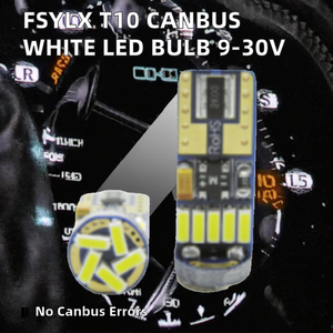 Lumière de plaque d'immatriculation intérieure LED ambre T10 4014 15SMD Canbus pour Série 5 (2014-2019) 12V - Product Image 2