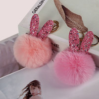 Porte-clés en fausse fourrure pompon 8 cm, style simple, mignon et moelleux, vente en gros 2025, personnalisable, prix abordable