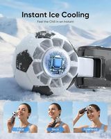 Fußballförmiger tragbarer Mini-Ventilator, 100-Gang-Handturboventilator, Hochgeschwindigkeits-Eiskühl-Handventilator