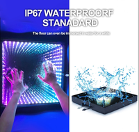 Pista de Baile LED Iluminada con Espejo Infinito 3D Extraíble con Cable ZY para Bodas y Fiestas