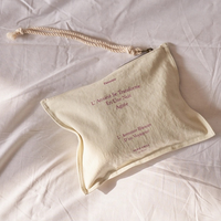 Qetesh sac de maquillage pochette à fermeture éclair quotidienne haute qualité léger prix usine coton matériel logo personnalisé motif sac cosmétique