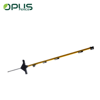 Elektrische omheining 840mm glasvezel paal waterdicht UV-bestendig gele FRP paal voor tuin en boerderij afrastering
