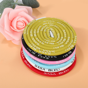Lacets ronds en polyester de 6 mm avec logo imprimé personnalisé, 140 cm de long, lacets de chaussures colorés pour baskets - Product Image 3