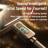 Câble de charge rapide USB C vers USB C avec affichage LED, vitesse de 480 Mbps, câble de données de charge rapide Type C 65W pour iPhone 16, iPad Mini 6