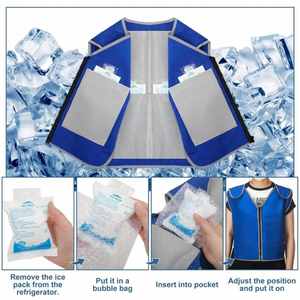 Chaleco Refrigerante para Hombre y Mujer para Clima Cálido, Chaleco Reflectante con 24 Bolsas de Hielo, Ropa Refrigerante para Trabajar en el Calor - Product Image 2