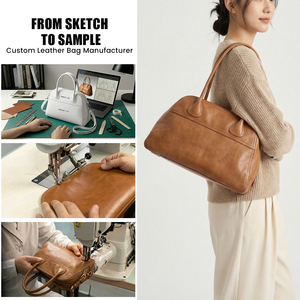 fábrica personalizada al por mayor bolsos de estilo de moda cuero genuino señoras bolso de hombro bolso de mano de las mujeres - Product Image 1