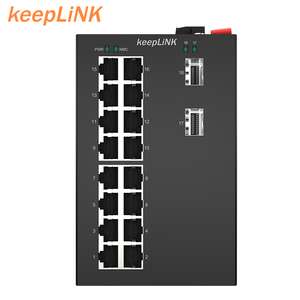 Công Tắc Gigabit Công Nghiệp 16 Cổng RJ45 2 Khe SFP <span class=keywords><strong>100M</strong></span> <span class=keywords><strong>1000M</strong></span> POE /POE + Công Tắc <span class=keywords><strong>Ethernet</strong></span> Không Quản Lý - Product Image 2