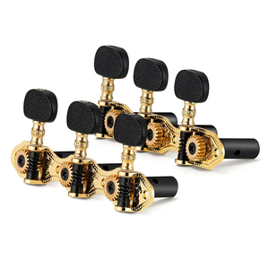 Classical <b>Guitar</b> <b>Tuning</b> keys <b>Pegs</b> Gold-plated Black Knob Machine Head for classical guitarra accessories set - Product Image 2