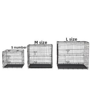 <span class=keywords><strong>Cage</strong></span> pour animaux de compagnie pliable multifonctionnelle à double porte en fil métallique pour chiens et chats - Product Image 4