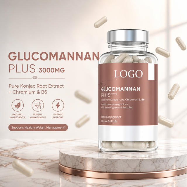 OEM 100% Pure High-Potency Glucomannan Konjak Weight Loss Capsules for Daily Slimming Support