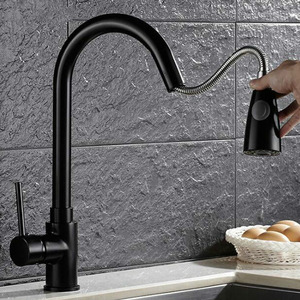 Modern Chrome Brass Single Handle Pull Out Sprayer Kitchen Cold and Hot Water Pull Down Kitchen Mixer Tap MK9824C Kitchen - Product Image 2