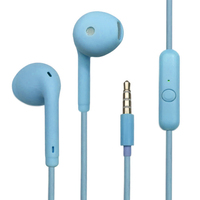 Harga Grosir Earphone 3.5mm Aksesoris Stereo Earbud Headphone In-ear dengan Mikrofon Earphone Kabel Dasar