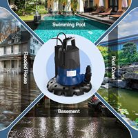 Cofiyard 1/2 HP pompe de couverture de piscine automatique haute pression 3148 GPH pompe de puisard submersible câble de 25 pieds piscine étang de jardin