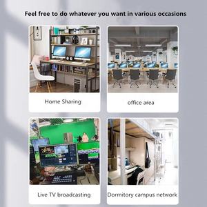 RJ45 1 to 2 네트워크 확장 인터넷 스플리터 커넥터 8P8C LAN 인터페이스 네트워크 티 USB 전원 케이블 액세서리 블랙 - Product Image 4