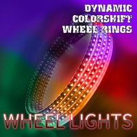 Kit universel de décoration d'éclairage d'anneau de roue de 14 "15.5" 17 "18" RGB Chasing Led Quad Row Wheel Lights
