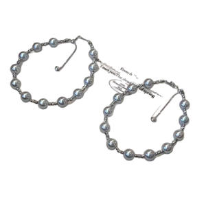 Pendientes de Perlas de Agua Dulce Naturales de 4-5 mm a 8-9 mm, Color Gris Platino, con Aguja de Plata 925, Importados de Japón - Product Image 5