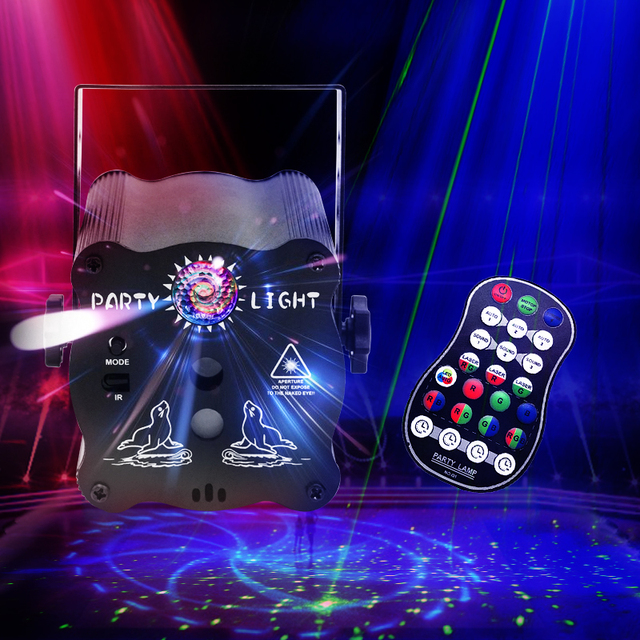 RGB Laser Mini 8W Projector DMX512 Remote Control Disco DJ Party Club Wedding Concert Festival Stage Show Effect Rental Light