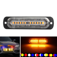 Lumière d'avertissement stroboscopique 12LED pour voiture, grille clignotante en cas de panne, lumière d'urgence pour voiture, camion, remorque, lampe de balise, lumière latérale LED pour voitures