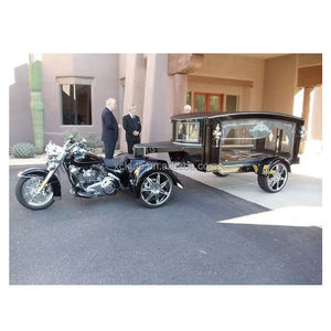Funeral Tow <b>Trailer</b> Victorian Elegant Coffin Carrier <b>Trailer</b> Custom Metal Decoration for Premium Funeral Events - Product Image 2