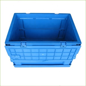 JOIN Euro Size <strong>Storage</strong> Tote Box Folding Collapsible Stackable Eco Package Turnover Tote <strong>Bins</strong> <strong>Plastic</strong> Moving Crates - Product Image 4