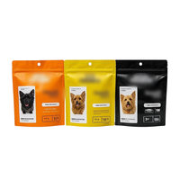 Sacs personnalisés imprimés pour aliments pour animaux, pochettes refermables transparentes à fenêtre, sacs de stockage haute barrière pour nourriture pour chats et chiens