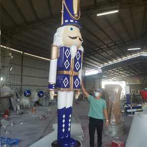 Statue de <span class=keywords><strong>Casse</strong></span>-<span class=keywords><strong>Noisette</strong></span> Géant de Noël en Fibre de Verre pour l'Extérieur, Taille Réelle, Décoration Durable pour Fêtes et Festivals de Noël - Product Image 2