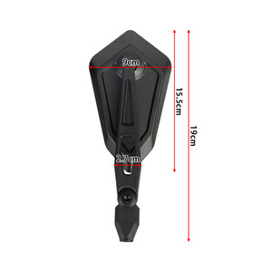 Motorcycle Rearview <b>Mirror</b> Plastic <b>Shell</b> 9cm x 19cm Universal Left Side Flat Type For Retrofit Upgrade - Product Image 1
