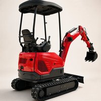Mini Excavadora Hanhui de 2.0 Toneladas de Peso Operativo, Mini Excavadora de Orugas, Maquinaria para Movimiento de Tierras, Mini Excavadora en Venta con Cabina