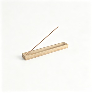 Portaincenso Naturale in Bambù <span class=keywords><strong>Nan</strong></span>, Bruciatore di Incenso in Legno Massello con Vassoio Raccogli Ceneri per Agarwood, Meditazione e Arredamento Casa - Product Image 4