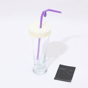 Couvre-bouteille en silicone avec logo personnalisé, pulvérisateur de parfum, couvre-gobelet en verre, couvre-boisson en latex biodégradable antidérapant et côtelé - Product Image 6