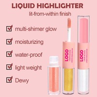 OCHAIN Fard à joues liquide et illuminateur 2-en-1 haute pigmentation, végétalien, sans cruauté, longue tenue, waterproof