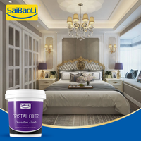 Peinture artistique de couleur diamant cristal de qualité supérieure pour murs, revêtement pour décoration intérieure, imperméable et durable