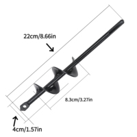 Foret de jardinage CSD |   Pelle à main manuelle de 220 mm de longueur totale pour la plantation de fleurs et le desserrage du sol
