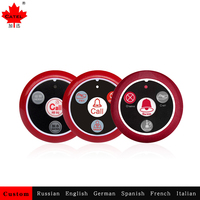 Système d'appel sans fil Récepteur Montre Pager et émetteur Bouton d'appel Service de serveur pour équipement de restaurant