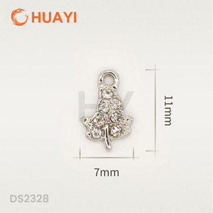Chất Lượng Tốt Trái Tim Tùy Chỉnh Mặt Dây Chuyền Kim Loại Phụ Kiện Áo Ngực Thời Trang Rhinestone Bạc Kim Loại Phụ Kiện Cho Áo Tắm - Product Image 2