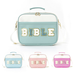 Bolso multifuncional para Biblia con bordado de letras para mujer, adecuado para niñas y mujeres, almacenamiento diario, para participar en actividades de adoración - Product Image 3
