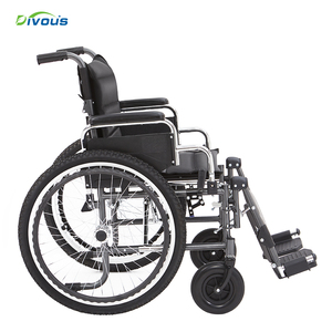 Factory Hot sale big size 51cm Lightweight folding steel Manual Wheelchair <b>for</b> <b>Disabled</b> - Product Image 2